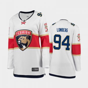 Women's 2020-21 Florida Panthers Ryan Lomberg #94 Away Breakaway Player Jersey - White