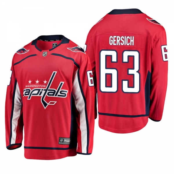 Youth Washington Capitals Shane Gersich #63 Home Low-Priced Breakaway Player Red Jersey