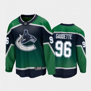 Men's Vancouver Canucks Adam Gaudette #96 Special Edition Green 2021 Jersey