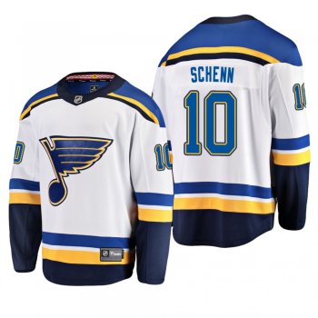 Men's St. Louis Blues Brayden Schenn #10 Away White Breakaway Player Cheap Jersey