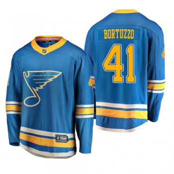 Men's St. Louis Blues Robert Bortuzzo #41 2018-19 Alternate Reasonable Breakaway Jersey - Blue