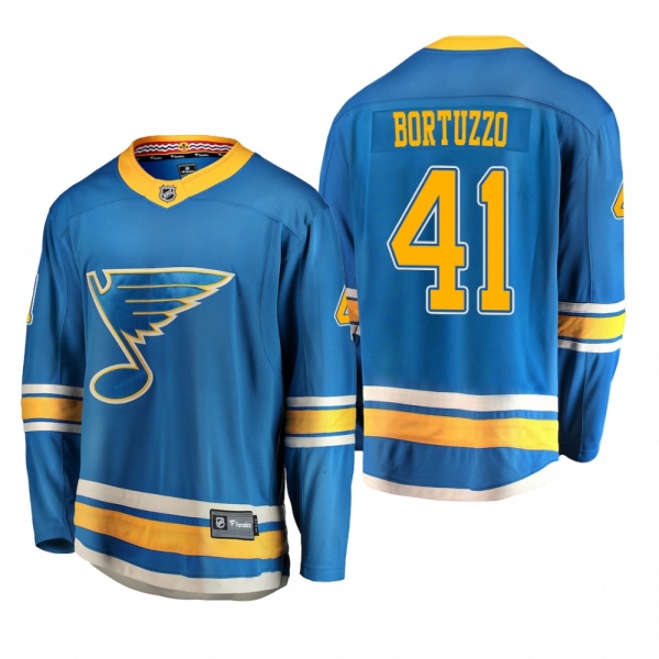 Men's St. Louis Blues Robert Bortuzzo #41 2018-19 Alternate Reasonable Breakaway Jersey - Blue