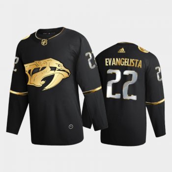 Nashville Predators Luke Evangelista #22 2020-21 Golden Edition Black Limited Authentic Jersey