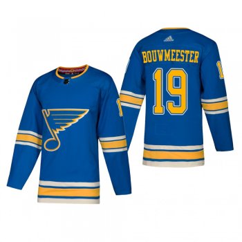 Men's St. Louis Blues Jay Bouwmeester #19 2018-19 Alternate Reasonable Authentic Jersey - Blue