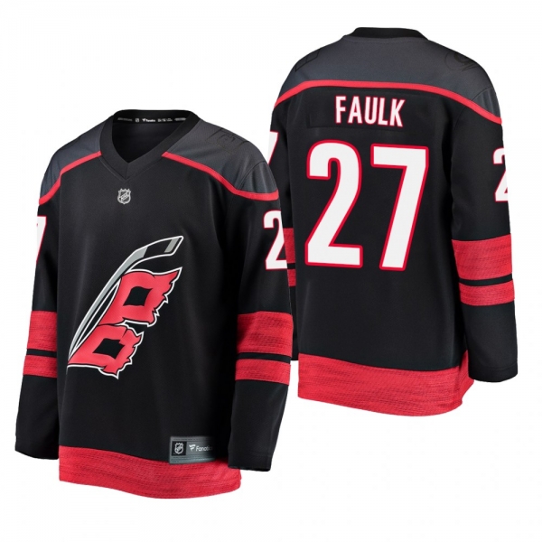 Youth Carolina Hurricanes Justin Faulk #27 2019 Alternate Cheap Breakaway Player Jersey - Black