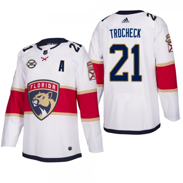 Men's Florida Panthers Vincent Trocheck #21 Away White Breakaway Player Cheap Jersey