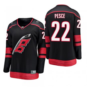 Women's Brett Pesce #22 Carolina Hurricanes 2019 Alternate Breakaway Player Fanatics Branded Black Bargain Jersey