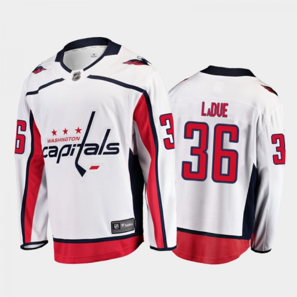 Washington Capitals Paul LaDue #36 Away White 2020-21 Breakaway Player Jersey