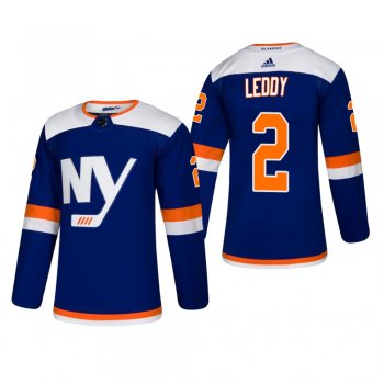 Men's New York Islanders Nick Leddy #2 2018-19 Alternate Reasonable Authentic Jersey - Blue