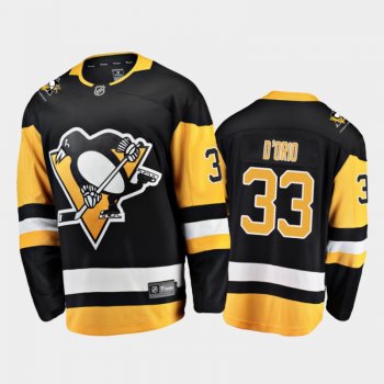 Men's Pittsburgh Penguins Alex D'Orio #33 Home Black 2021 Jersey