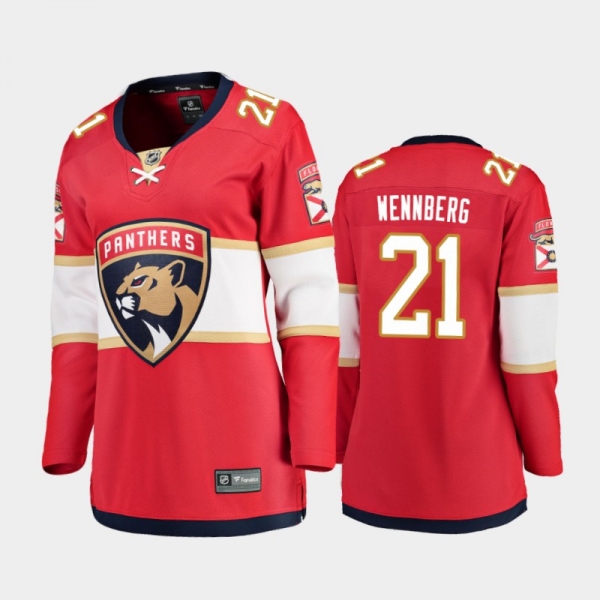 Women's 2020-21 Florida Panthers Alexander Wennberg #21 Home Breakaway Player Jersey - Red