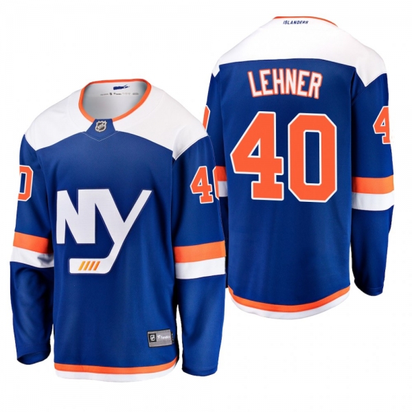 Men's New York Islanders Robin Lehner #40 2018-19 Alternate Reasonable Breakaway Jersey - Blue