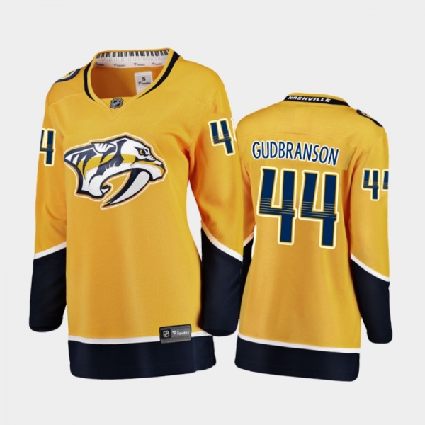 Women's 2021 Nashville Predators Erik Gudbranson #44 Home Jersey - Gold