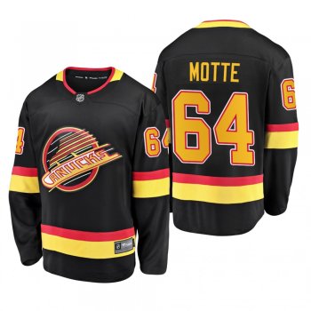 Tyler Motte #64 Canucks 90's Flying Skate 50th Anniversary Black Premier Breakaway Player Jersey