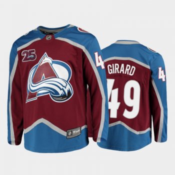 Men Colorado Avalanche Samuel Girard #49 25th Anniversary Burgundy 2020-21 Home Jersey