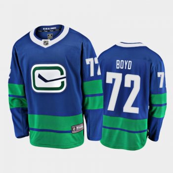 Men's Vancouver Canucks Travis Boyd #72 Alternate Blue 2021 Jersey