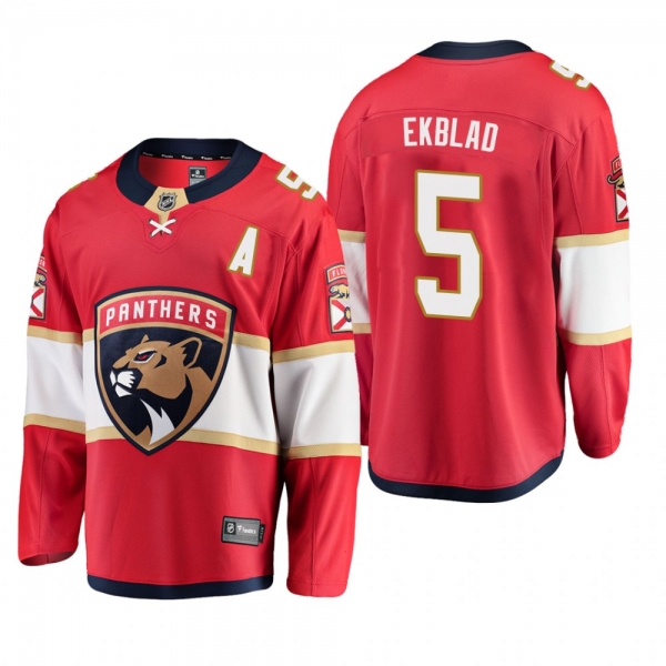 Florida Panthers Aaron Ekblad #5 Home Red Breakaway Jersey