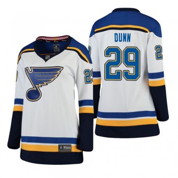 Women's Vince Dunn #29 St. Louis Blues Away Breakaway Player White Bargain Jersey