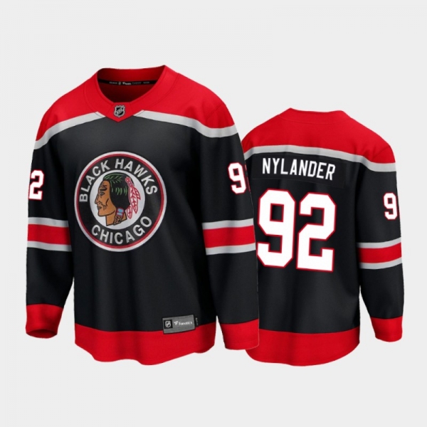 Men's Chicago Blackhawks Alex Nylander #92 Special Edition Black 2021 Breakaway Jersey