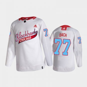 Men's Chicago Blackhawks Kirby Dach #77 One Community Night White Jersey