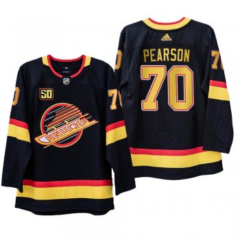 Vancouver Canucks Tanner Pearson #70 50th Anniversary Black Adizero Throwback Jersey