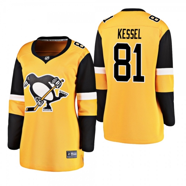 Women's Phil Kessel #81 Pittsburgh Penguins 2019 Alternate Breakaway Player Gold Bargain Jersey