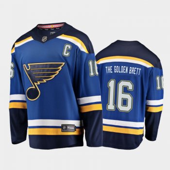 Men's St. Louis Blues Brett Hull #16 Home Retired Player Nikename Blue Jersey