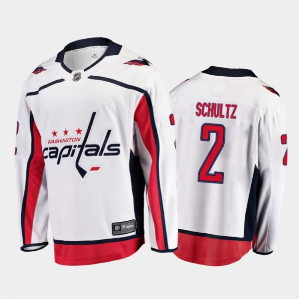 Washington Capitals Justin Schultz #2 Away White 2020-21 Breakaway Player Jersey