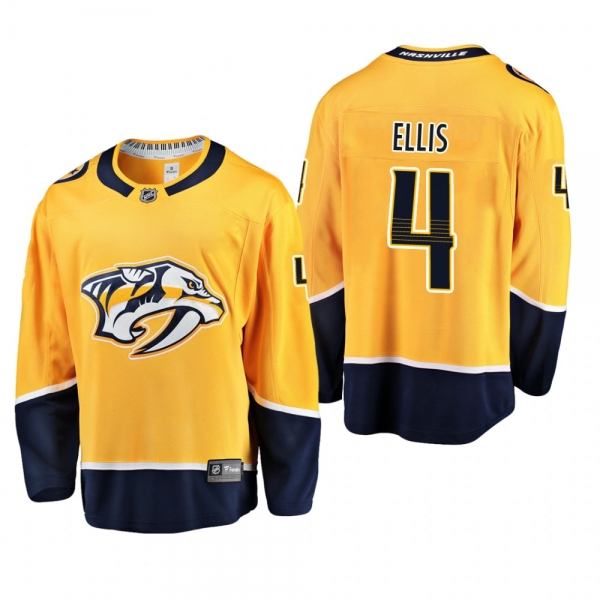 Youth Nashville Predators Ryan Ellis #4 Home Low-Priced Breakaway Player Gold Jersey