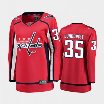 Women's 2020-21 Washington Capitals Henrik Lundqvist #35 Home Breakaway Player Jersey - Red