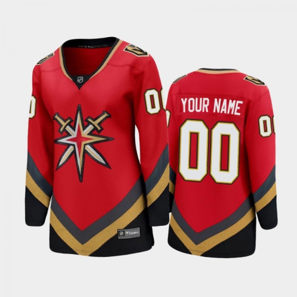 Women's 2021 Vegas Golden Knights Custom #00 Special Edition Jersey - Red