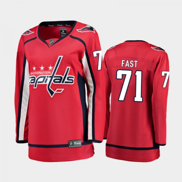 Women's 2020-21 Washington Capitals Jesper Fast #71 Home Breakaway Player Jersey - Red