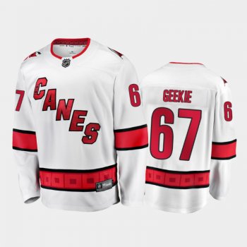 Men's Carolina Hurricanes Morgan Geekie #67 Away White 2020-21 Breakaway Player Jersey