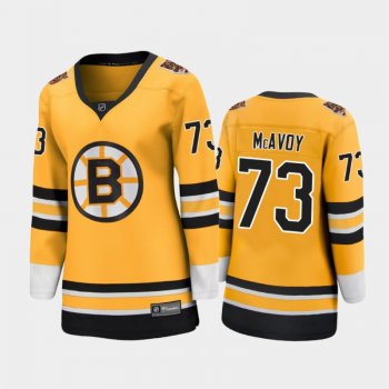 Women Boston Bruins Charlie McAvoy #73 2021 Special Edition Jersey - Gold