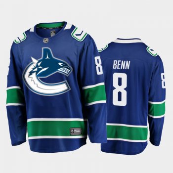 Vancouver Canucks Jordie Benn #8 Home Blue 2020-21 Breakaway Player Jersey