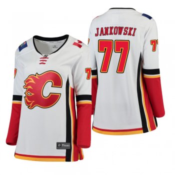 Women's Mark Jankowski #77 Calgary Flames Away Breakaway Player White Bargain Jersey