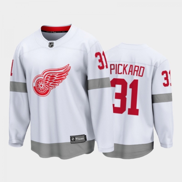 Men's Detroit Red Wings Calvin Pickard #31 Special Edition White 2021 Jersey