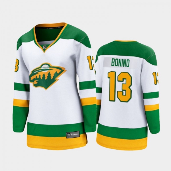 Women's 2021 Minnesota Wild Nick Bonino #13 Special Edition Jersey - White