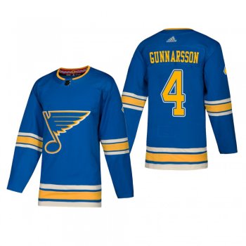 Men's St. Louis Blues Carl Gunnarsson #4 2018-19 Alternate Reasonable Authentic Jersey - Blue