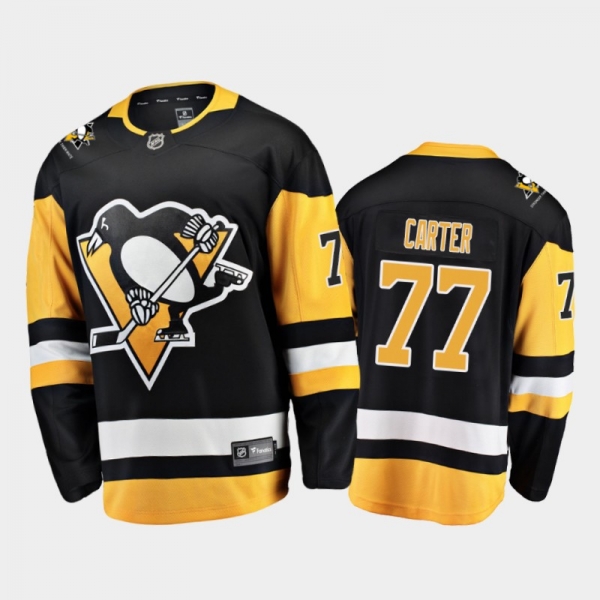 Men's Pittsburgh Penguins Jeff Carter #77 Home Black 2021 Jersey