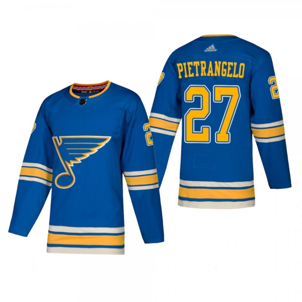 Men's St. Louis Blues Alex Pietrangelo #27 2018-19 Alternate Reasonable Authentic Jersey - Blue