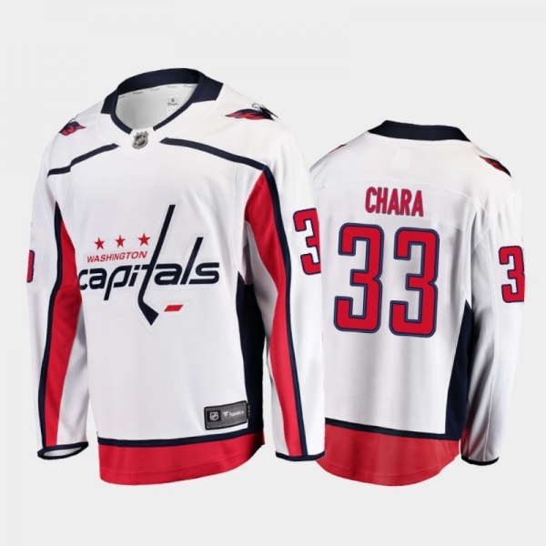 Men's Washington Capitals Zdeno Chara #33 Away White 2020-21 Breakaway Player Jersey