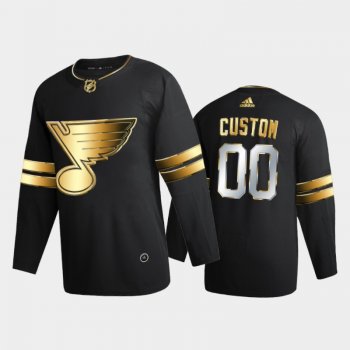 St. Louis Blues Custom #00 2020-21 Golden Edition Black Limited Authentic Jersey