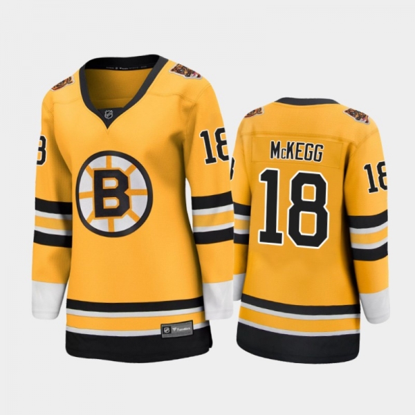 Women Boston Bruins Greg McKegg #18 2021 Special Edition Jersey - Gold