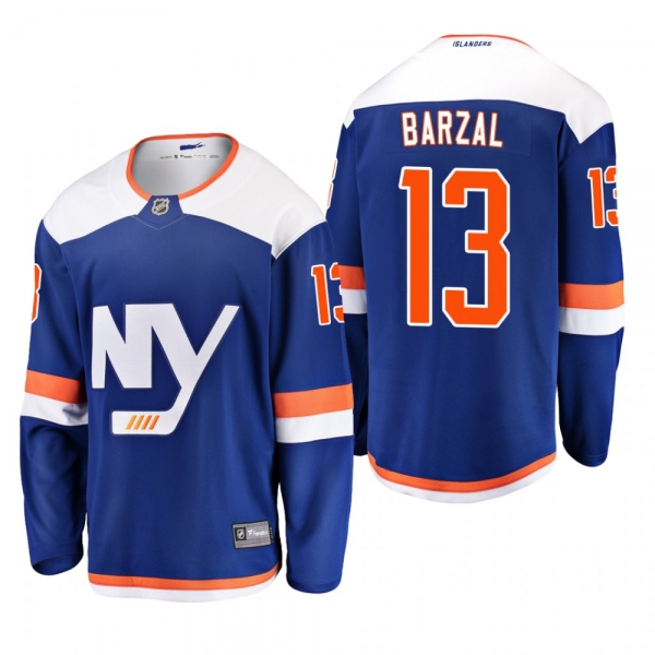 Youth New York Islanders Mathew Barzal #13 2019 Alternate Cheap Breakaway Player Jersey - Blue