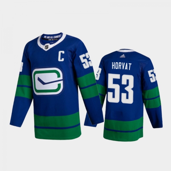 Vancouver Canucks Bo Horvat #53 Alternate Blue 2020-21 Authentic Player Jersey