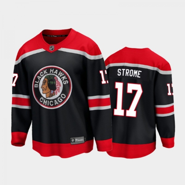 Men's Chicago Blackhawks Dylan Strome #17 Special Edition Black 2021 Breakaway Jersey