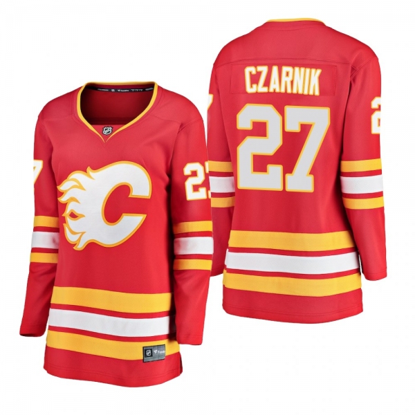 Women's Austin Czarnik #27 Calgary Flames 2018-19 Alternate Fanatics Branded Breakaway Red Bargain Jersey