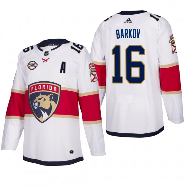 Men's Florida Panthers Aleksander Barkov #16 Away White Breakaway Player Cheap Jersey