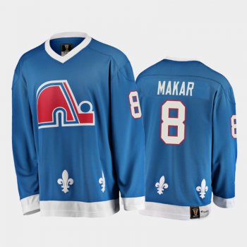 Cale Makar #8 Quebec Nordiques Heritage Vintage Blue 25th Season Jersey